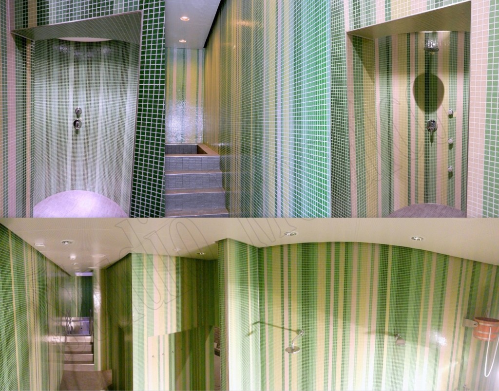 Mosaico centro benessre docce spa pattern